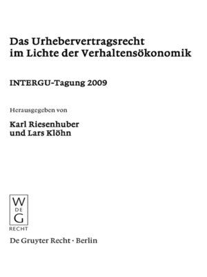 cover image of Das Urhebervertragsrecht im Lichte der Verhaltensökonomik